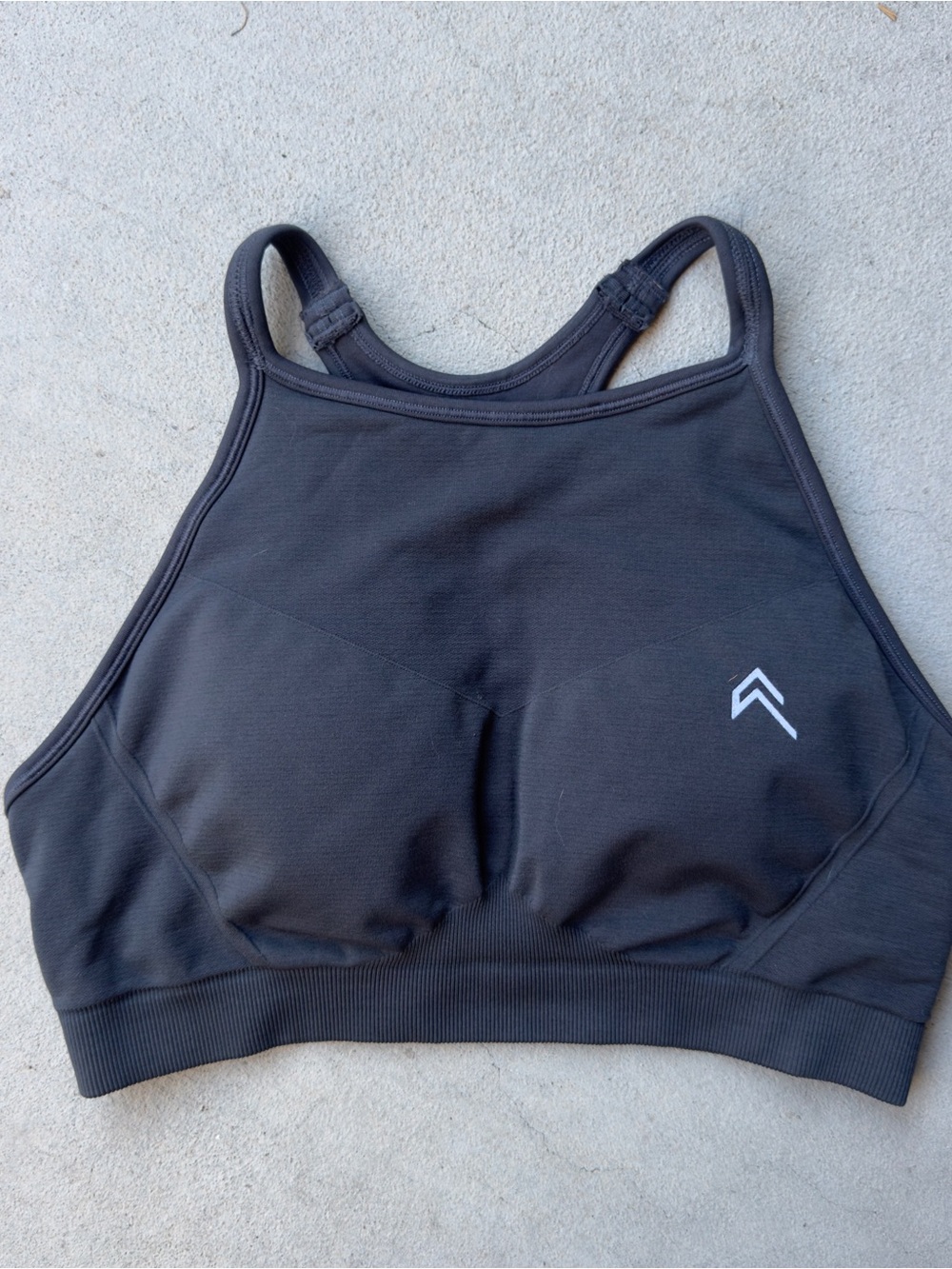 Oner Active Effortless Seamless High Neck Bralette size XL Color- Charcoal Grey